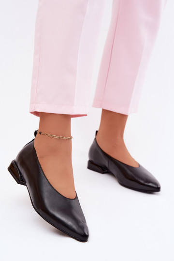 Bailarinas com salto largo cor preta Hoshi 2