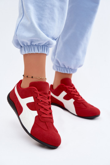 Sapatos vermelhos estilo sneaker para mulheres Tai