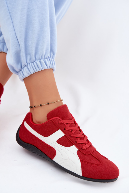 Sapatos vermelhos estilo sneaker para mulheres Tai