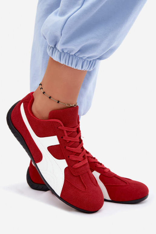 Sapatos vermelhos estilo sneaker para mulheres Tai