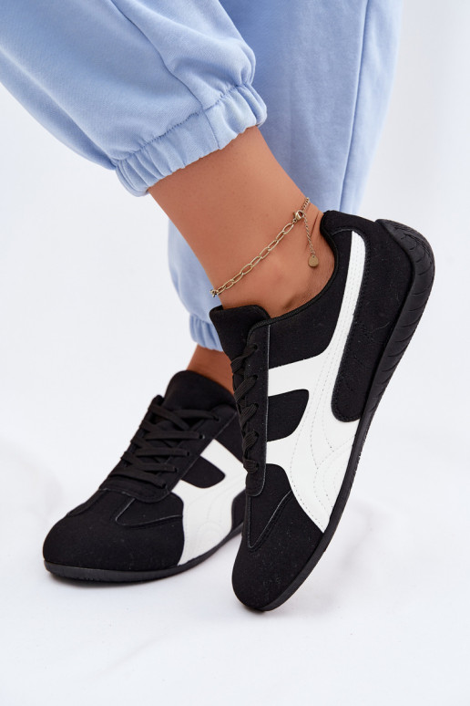 Sapatos pretos estilo sneaker para mulheres Tai