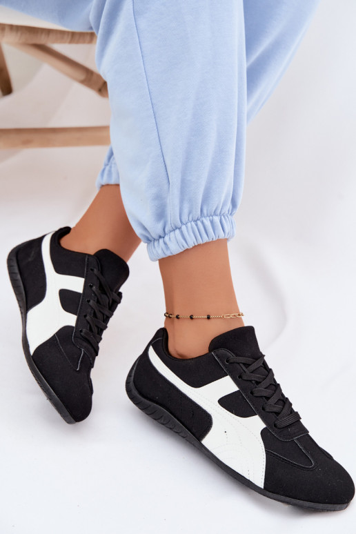 Sapatos pretos estilo sneaker para mulheres Tai
