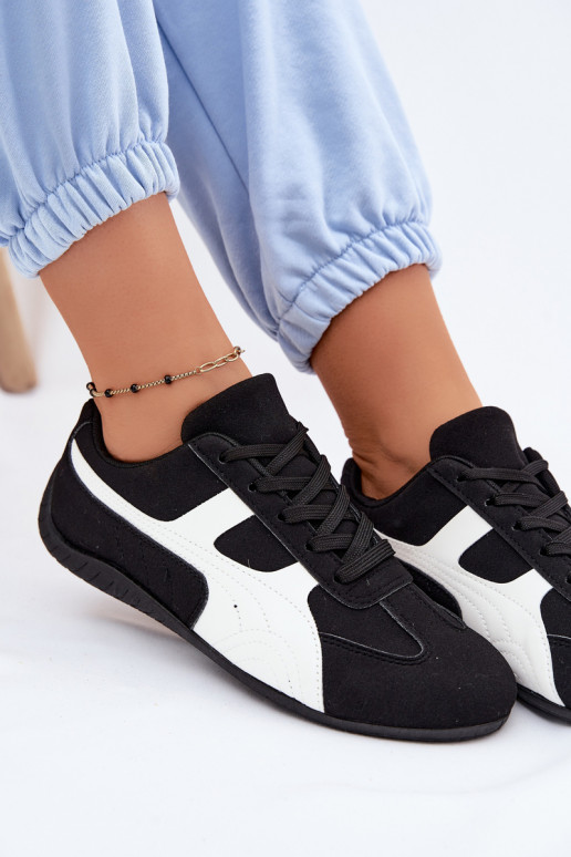 Sapatos pretos estilo sneaker para mulheres Tai