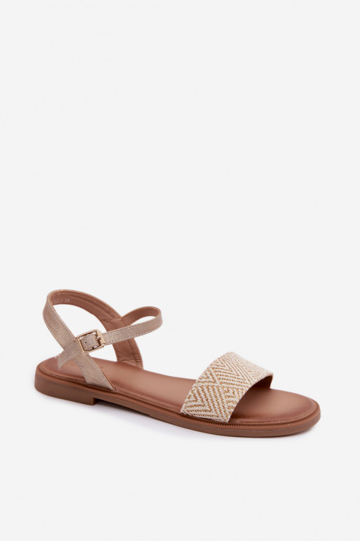 Sandálias femininas com salto largo cor dourada Lumina