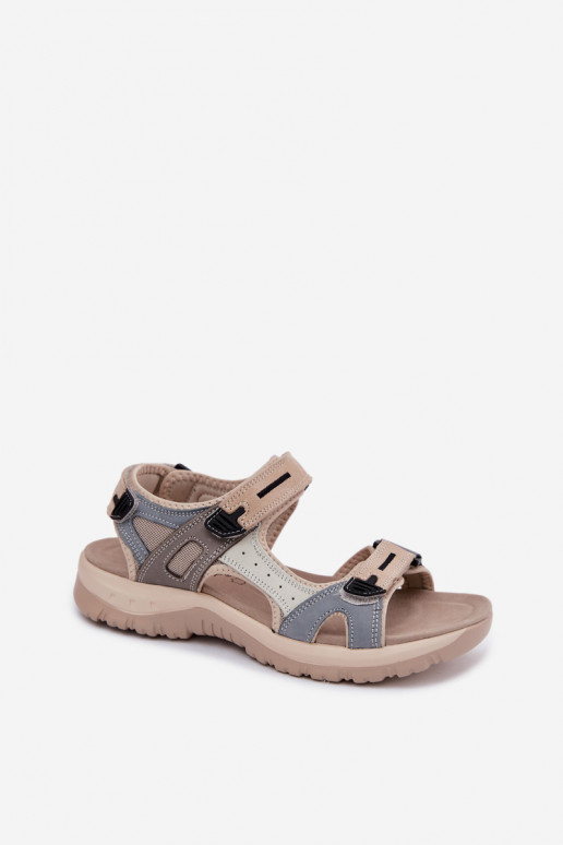 Sandálias desportivas femininas McKeylor 95414 areia-azul