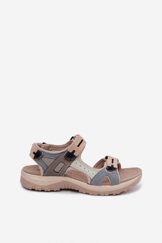 Sandálias desportivas femininas McKeylor 95414 areia-azul
