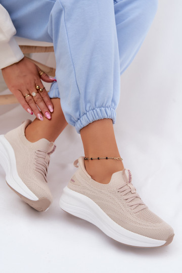  tênis À modalo de tênis Feminino Um modelo atraente Kobbo 102425 bege