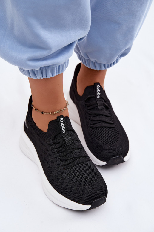  tênis À modalo de tênis Feminino Um modelo atraente Kobbo 102425 cor preta