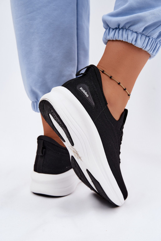  tênis À modalo de tênis Feminino Um modelo atraente Kobbo 102425 cor preta