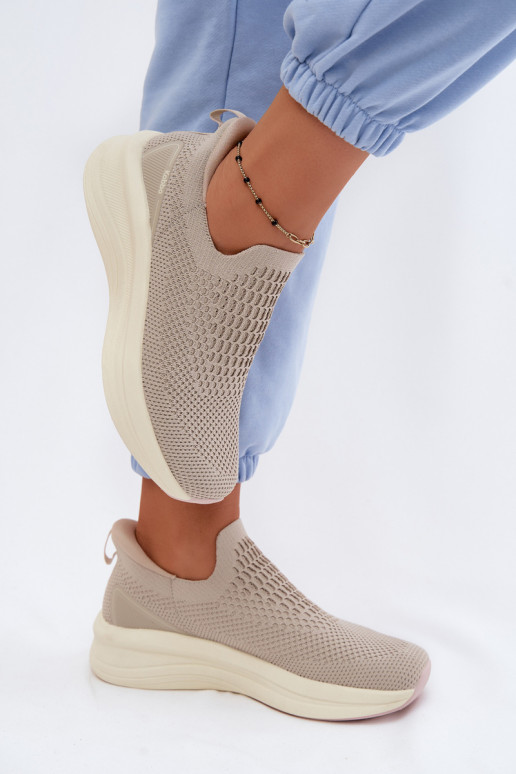Sapatos desportivos slip-on Kobbo 102424 areia