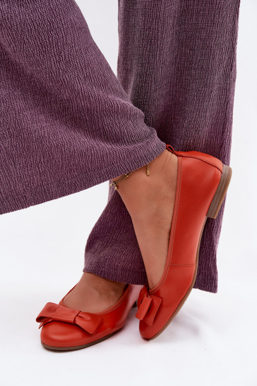 Bailarinas com fitas Tem que serciejka P6802-18 cor laranja