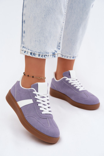 À modalo de tênis FemininoImitacji de camurçau Cor violeta Calira 2
