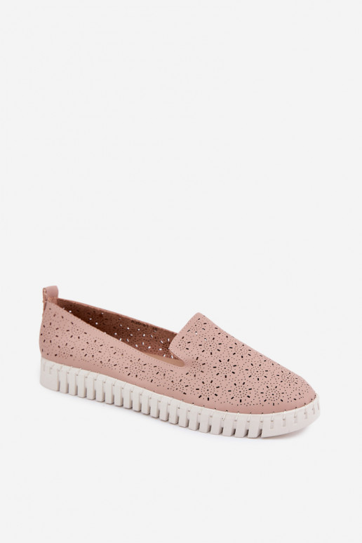 Sapatos slip-on perfurados rosa Salty