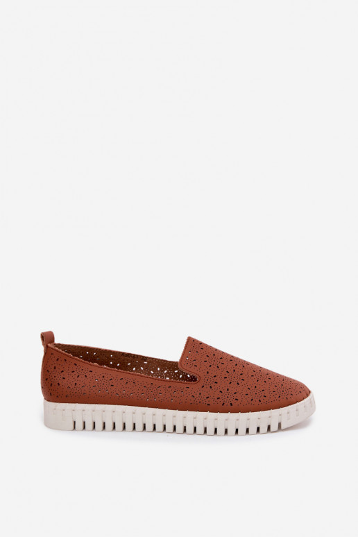 Sapatos slip-on perfurados castanhos Salty