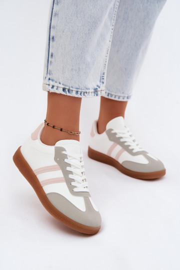 À modalo de tênis Feminino Branco-cor rosa Seabell 2