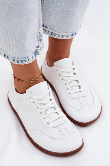 Pele Sapatos de lazer Barefoot Zazoo N1243 cor branca