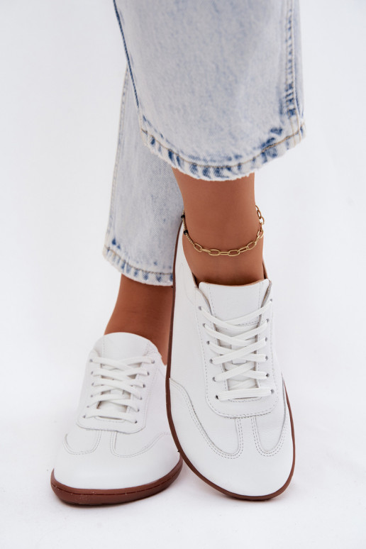 Pele Sapatos de lazer Barefoot Zazoo N1243 cor branca