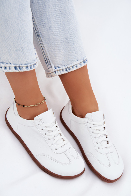 Pele Sapatos de lazer Barefoot Zazoo N1243 cor branca