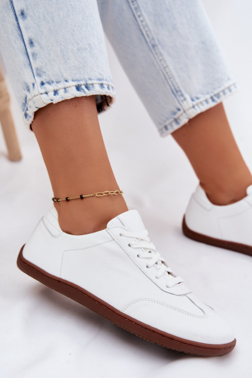 Pele Sapatos de lazer Barefoot Zazoo N1243 cor branca