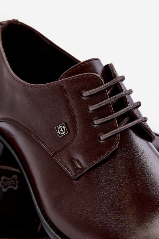 Sapatos de estilo elegante masculinos castanhos Jenavee