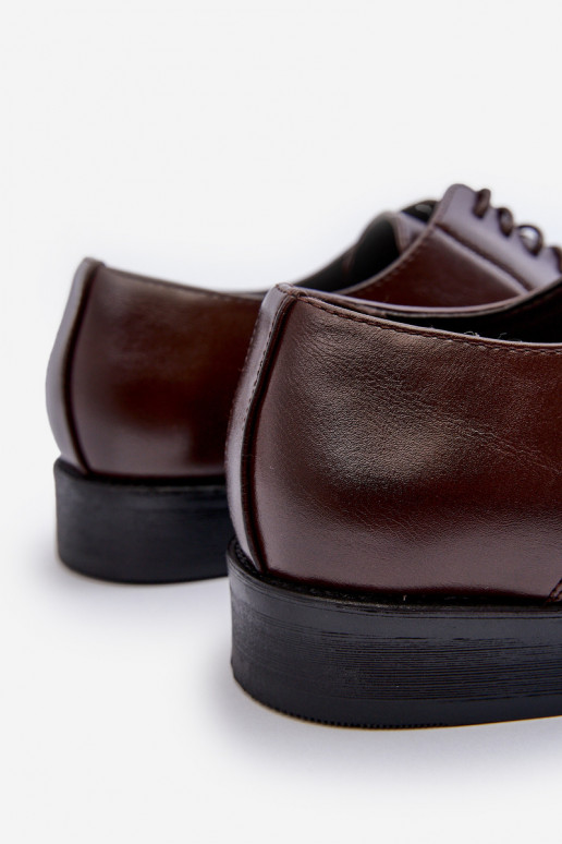Sapatos de estilo elegante masculinos castanhos Jenavee