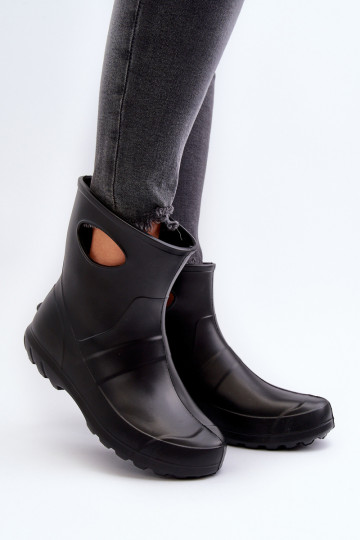 Botas de borracha impermeáveis femininas pretas LEMIGO GARDEN 752