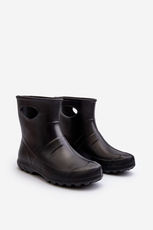 Botas de borracha impermeáveis femininas pretas LEMIGO GARDEN 752