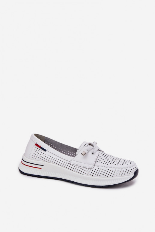 Pele sapato Feminino com uma plataforma cor branca Violeth