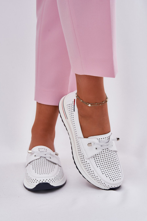 Pele sapato Feminino com uma plataforma cor branca Violeth