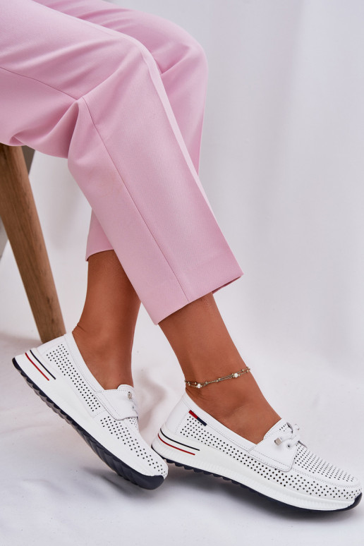 Pele sapato Feminino com uma plataforma cor branca Violeth