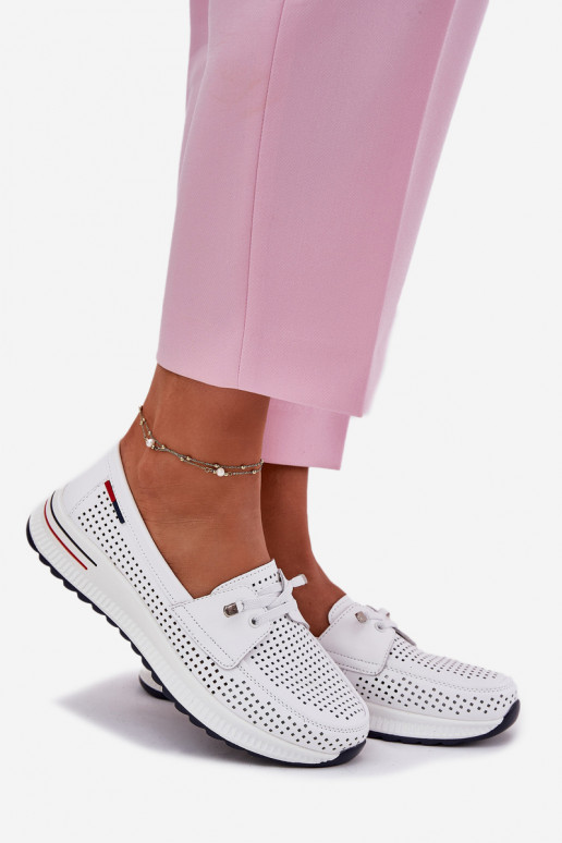 Sapatos brancos de plataforma femininos Violeth