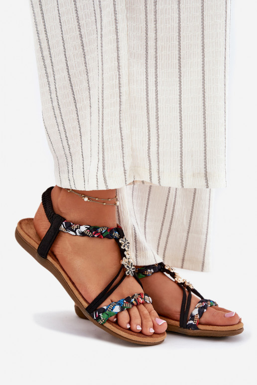 Sandálias femininasPrzypinkami I Plecionymi Paskami cor preta Nusoreth