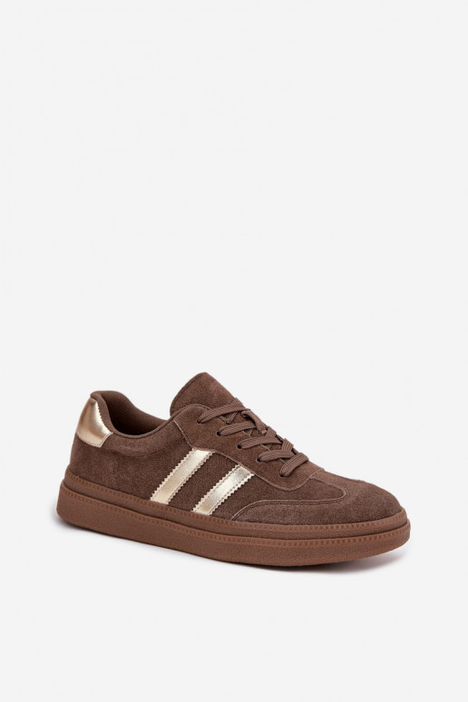 Ténis de camurça marrons masculinos em plataforma Sylviona