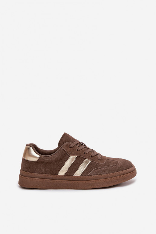 Ténis de camurça marrons masculinos em plataforma Sylviona