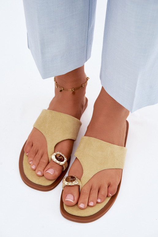 isósceles Chinelos Chinelos Feminino Com decorações Detalem cor amarela Fedira