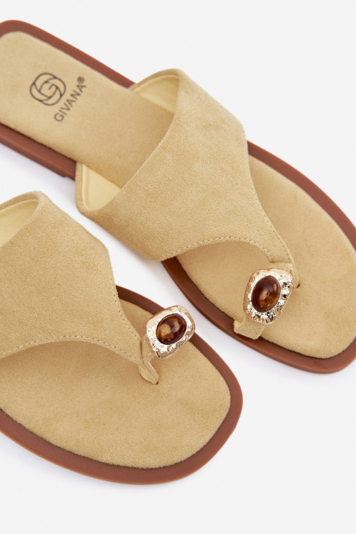 Chinelos femininos com detalhes decorativos amarelos Fedira