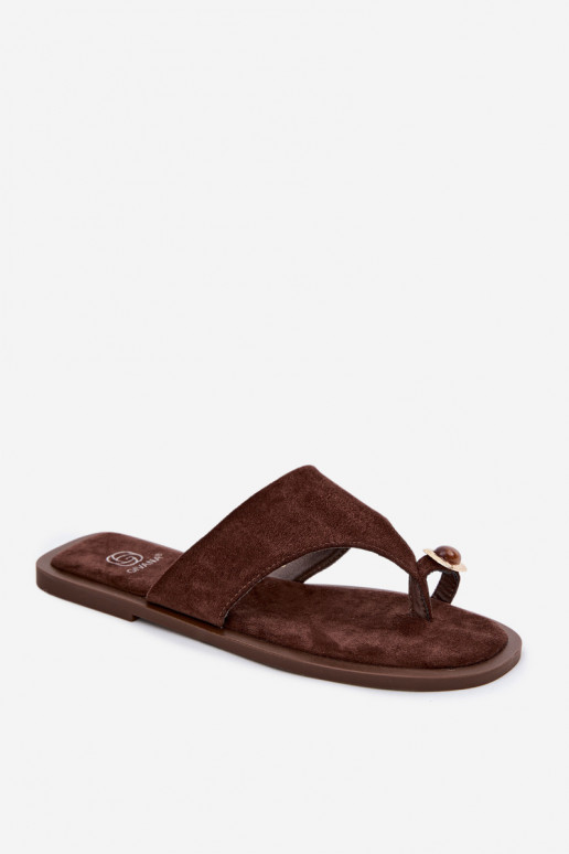 isósceles Chinelos Chinelos Feminino Com decorações Detalem CzekoladoParae Fedira