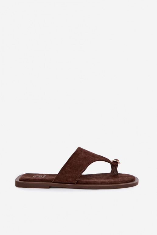 isósceles Chinelos Chinelos Feminino Com decorações Detalem CzekoladoParae Fedira