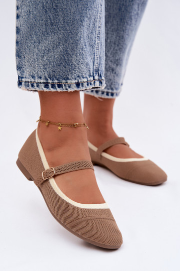 Sapatilhas de malha marrons Zelisa