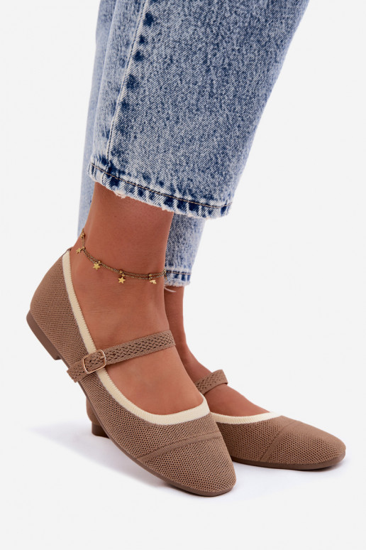 Sapatilhas de malha marrons Zelisa
