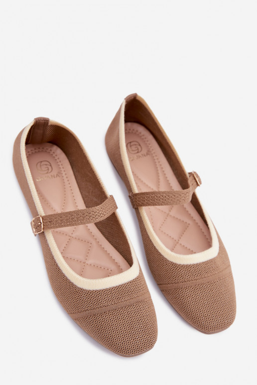 Sapatilhas de malha marrons Zelisa
