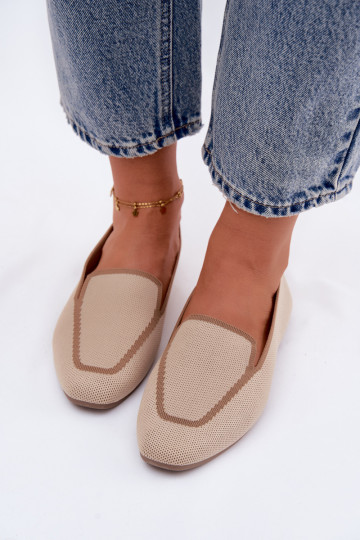 Mocassins de tecido areia Selisa