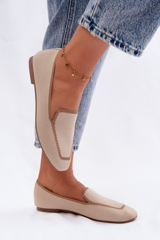 Mocassins têxteis isósceles bege Selisa