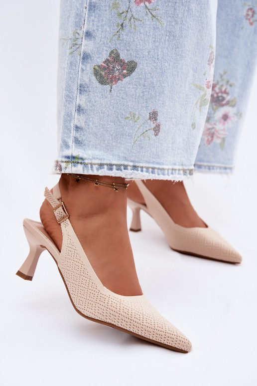  Sandálias de salto alto bege Delessa