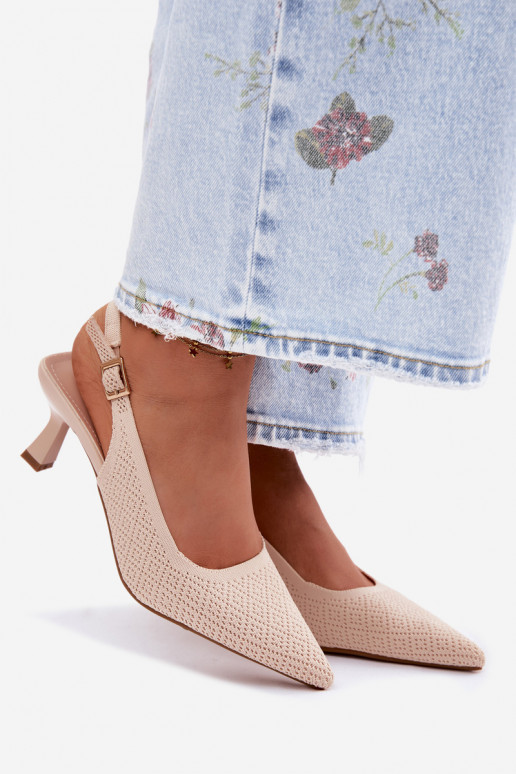  Sandálias de salto alto bege Delessa