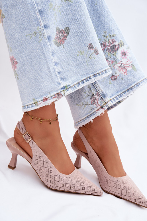  Sandálias de salto alto cor rosa Delessa