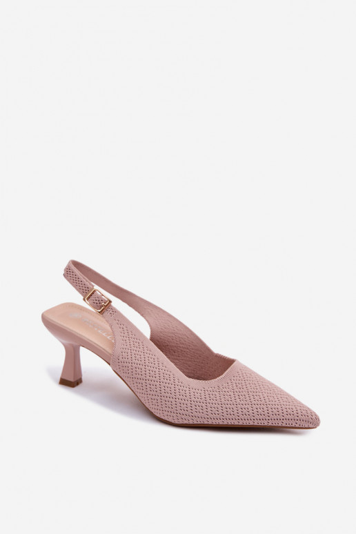  Sandálias de salto alto cor rosa Delessa