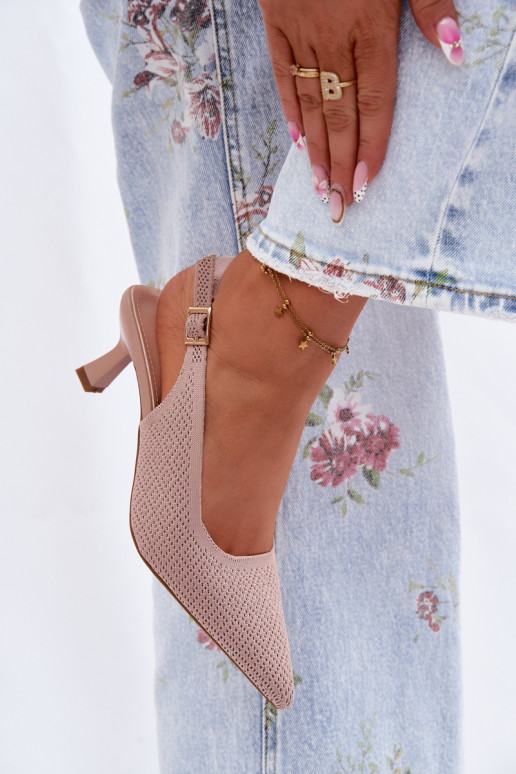  Sandálias de salto alto cor rosa Delessa