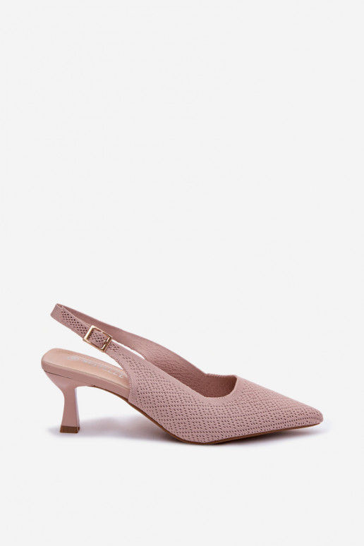  Sandálias de salto alto cor rosa Delessa