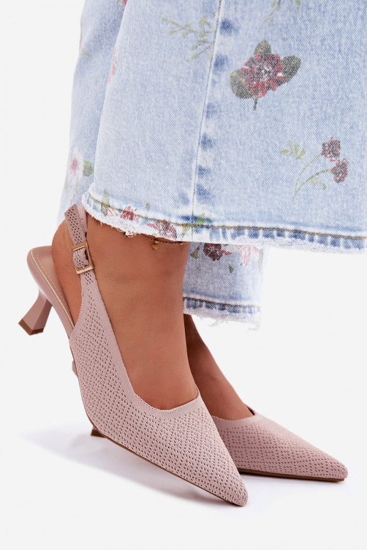  Sandálias de salto alto cor rosa Delessa